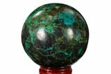Polished Malachite & Chrysocolla Sphere - Peru #156464-1